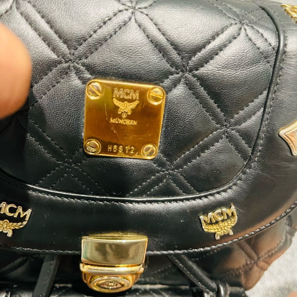 Authentic Mcm Quilted Back Pack! - image 8